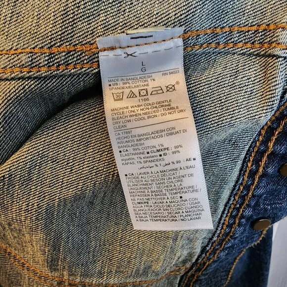 Old Navy Denim Jean Jacket Size Large Blue Button Front Classic Style Unisex - Picture 4 of 5